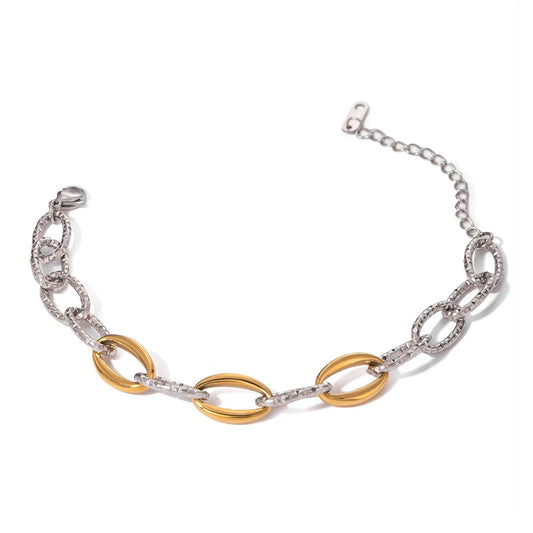 Silver and Gold Chain Bracelet