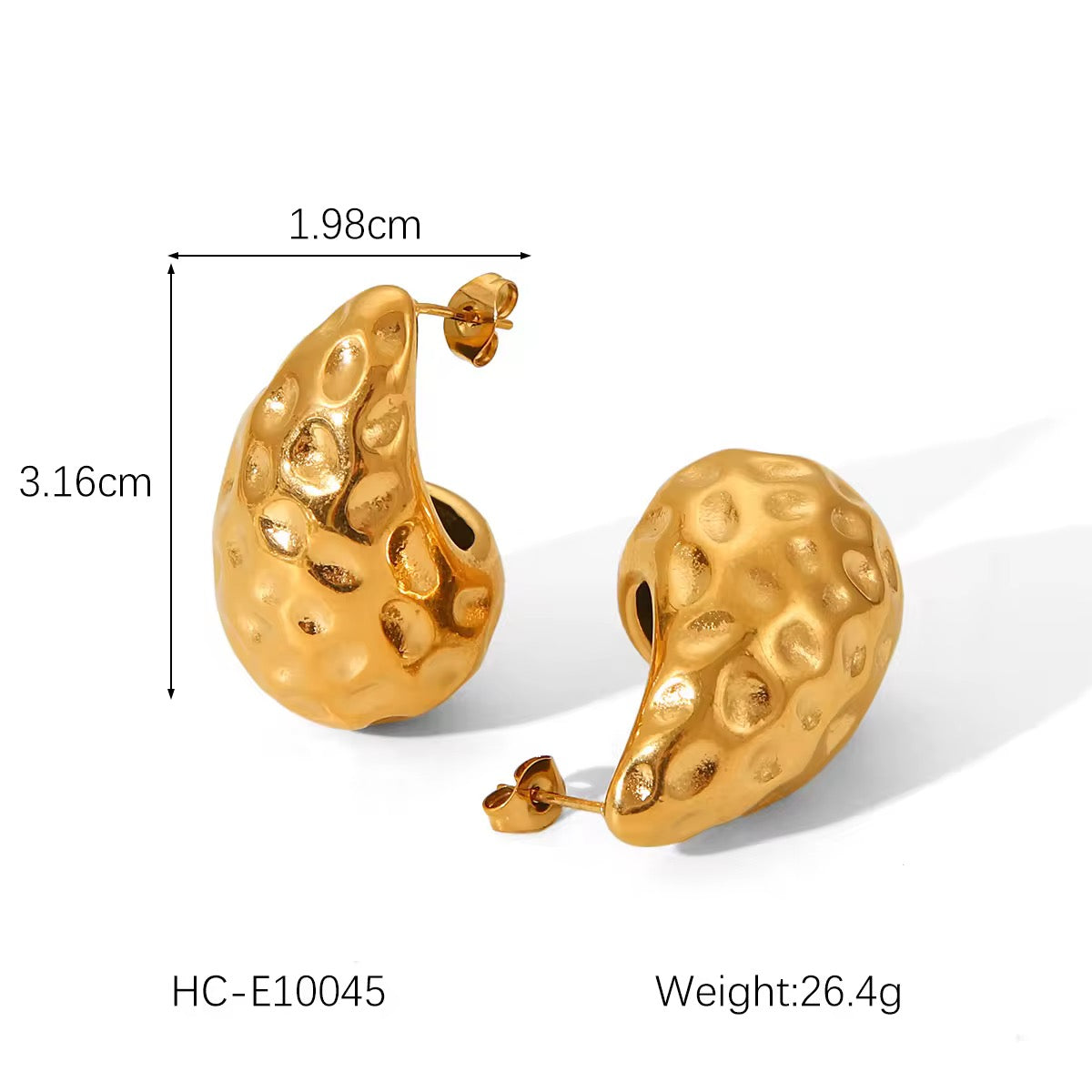 Hammer Chunky Drop Earrings