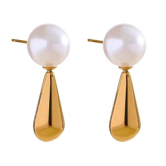 Pearl Gold Drop Earring