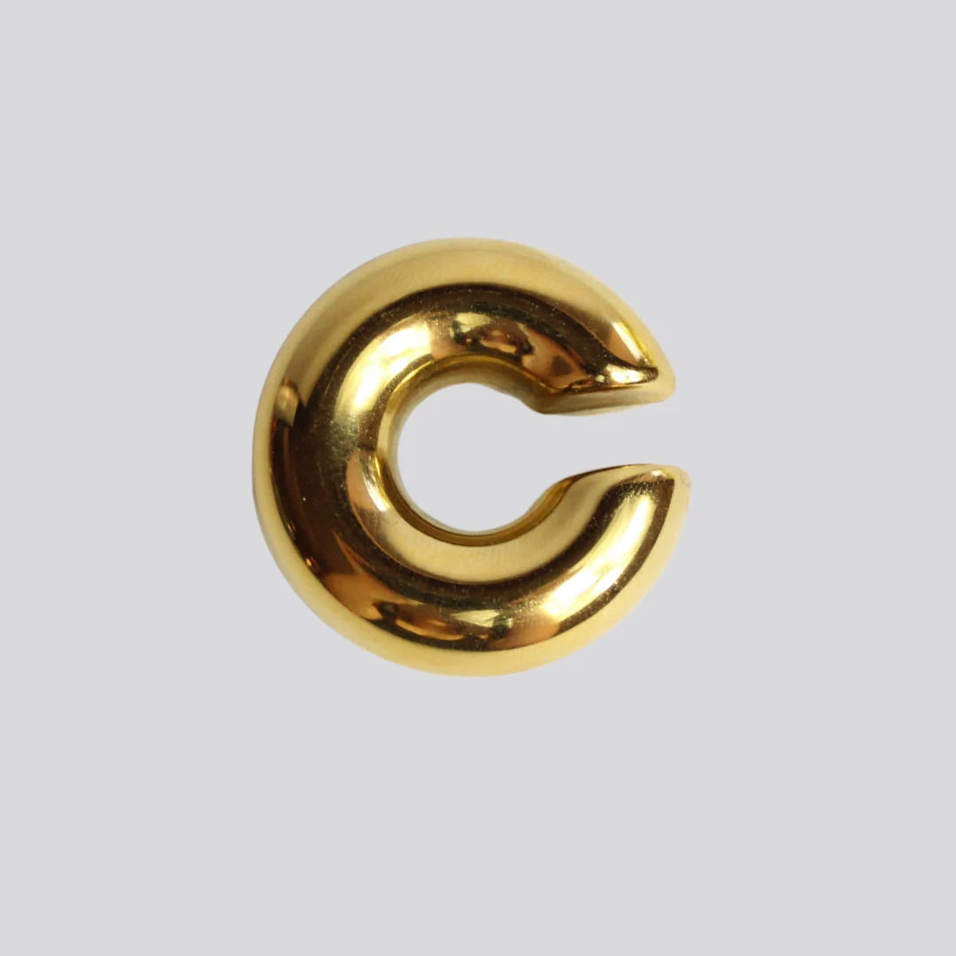 Hollow Chunky Gold Ear Cuff