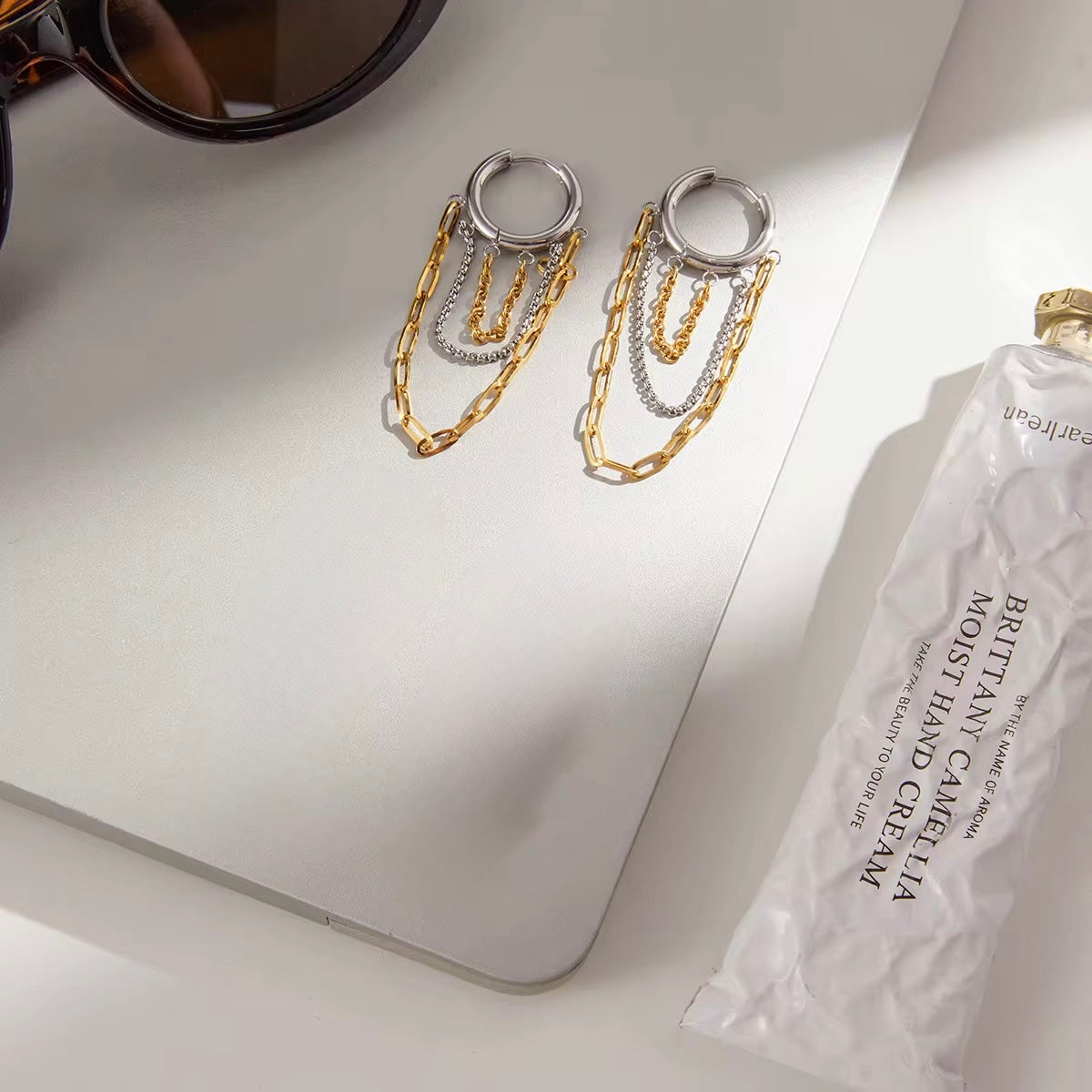 Triple Chain Earrings