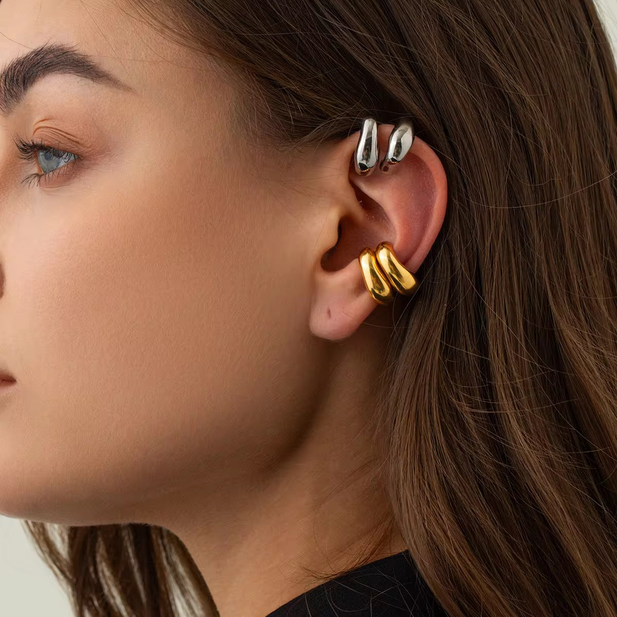 SILVER MINI CHUNKY EAR CUFF