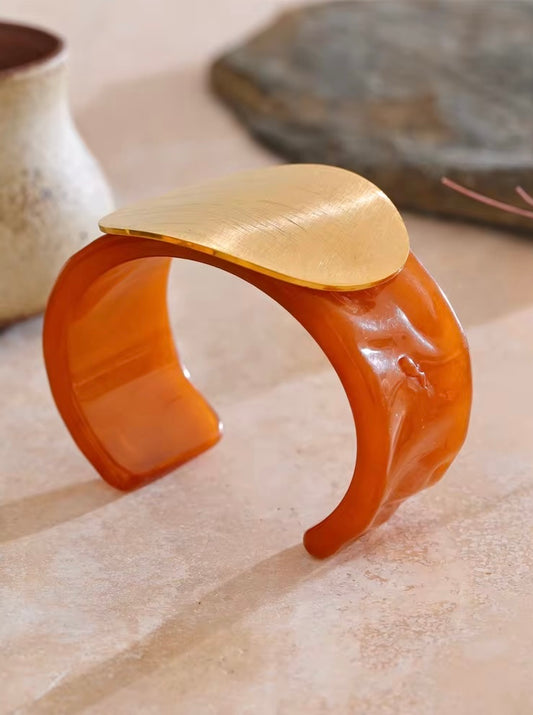 Brown Boho Resin Bracelet