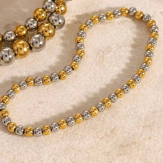 TWO TONE BEADS BRACELET
