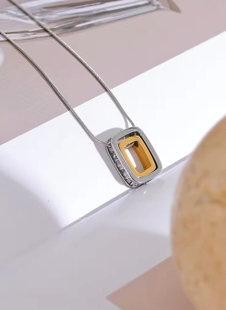 Silver and Gold Forever Necklace