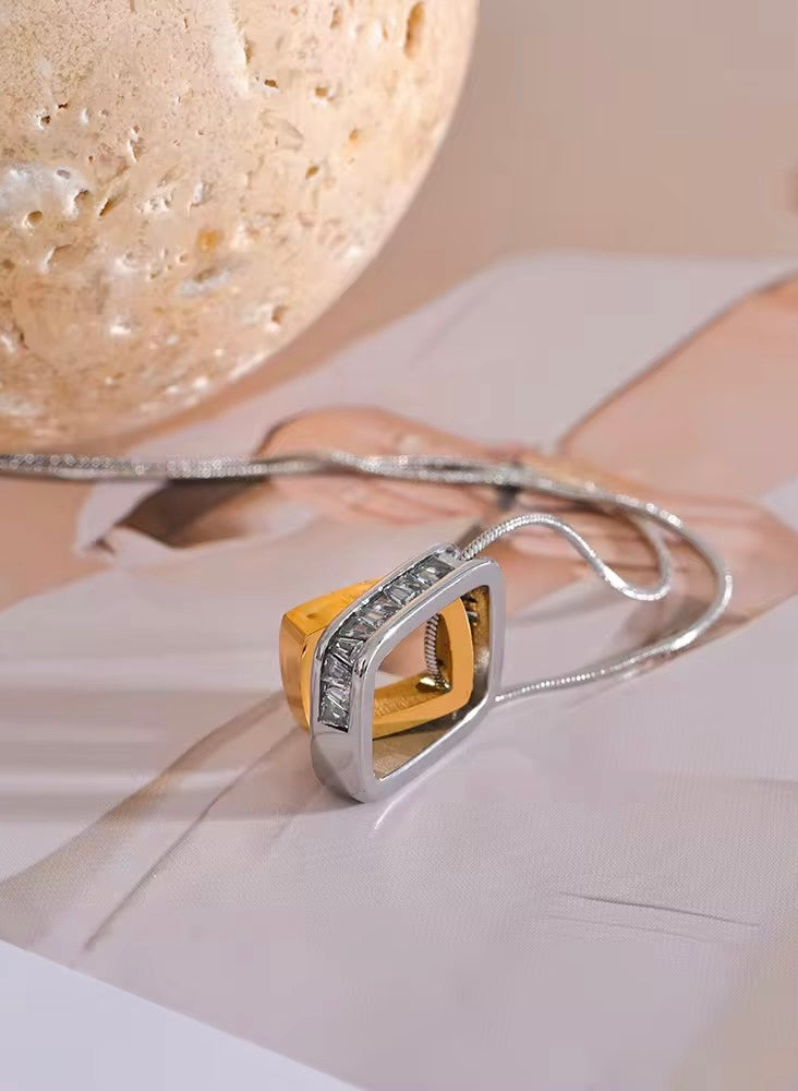 Silver and Gold Forever Necklace