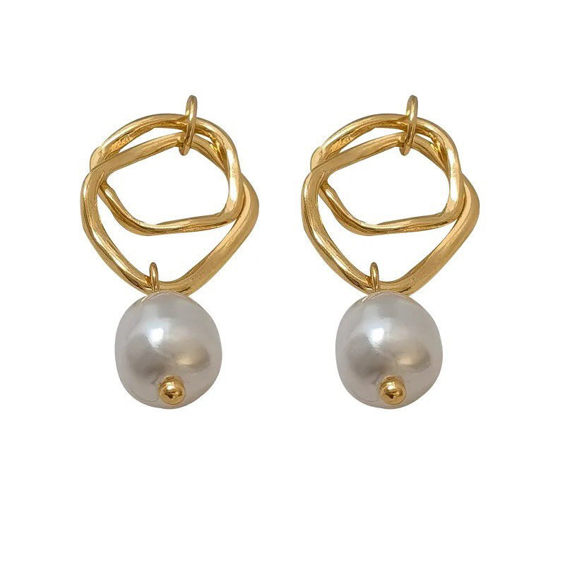 Fresh Water Pearl Gold Plated Earrings