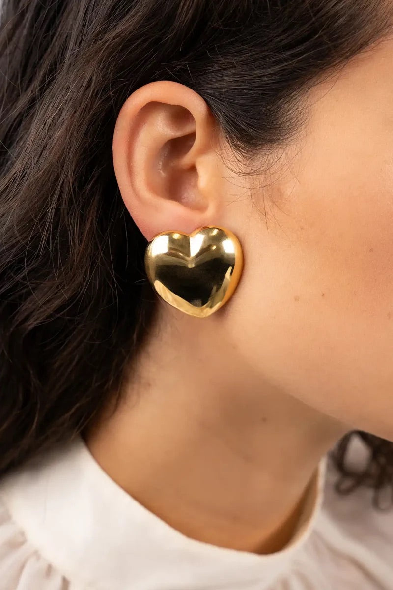 Big Heart Gold Studs