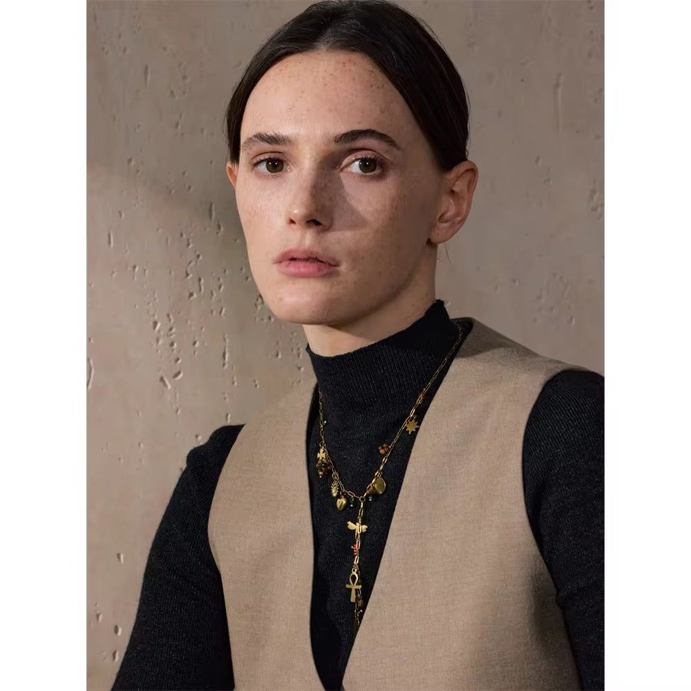 Wing Cross Heart Necklace