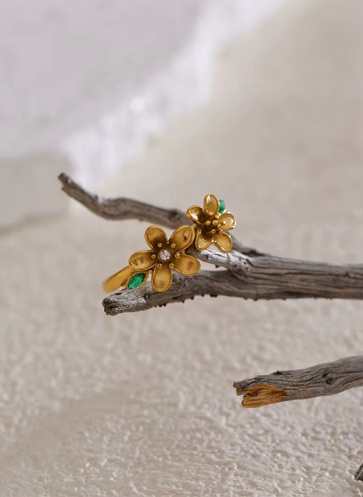 Golden Flower Ring