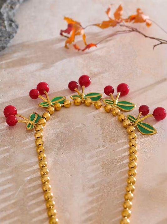Strawberry Cherry Necklace