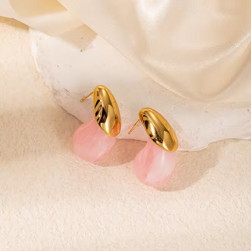 Selena Pink Drop Earrings