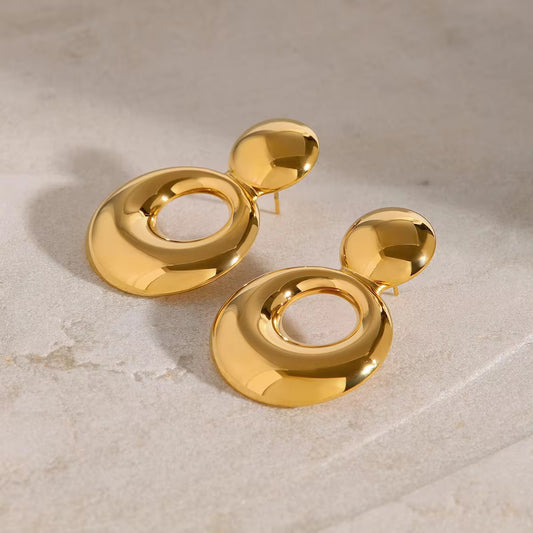 Vintage Glossy Hollow Earring