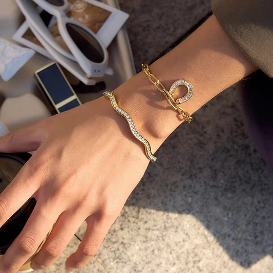 Golden Wave Bracelet