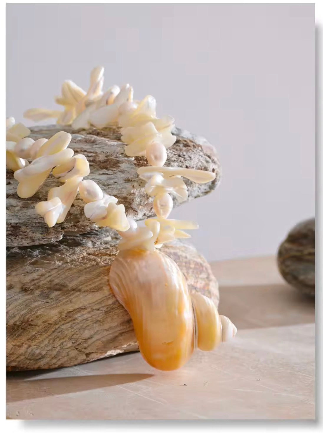 Pearl Conch Pendant Necklace