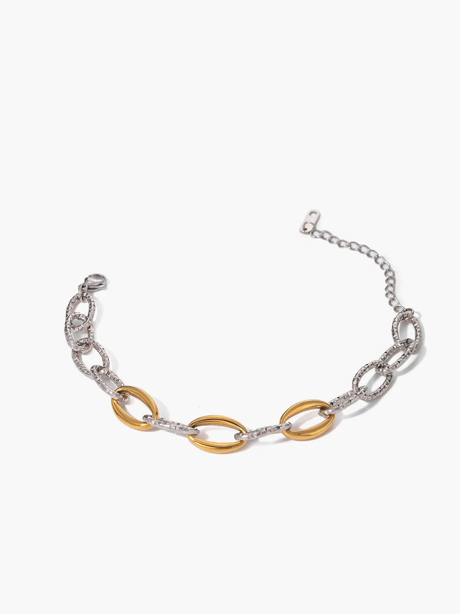 Silver and Gold Chain Bracelet