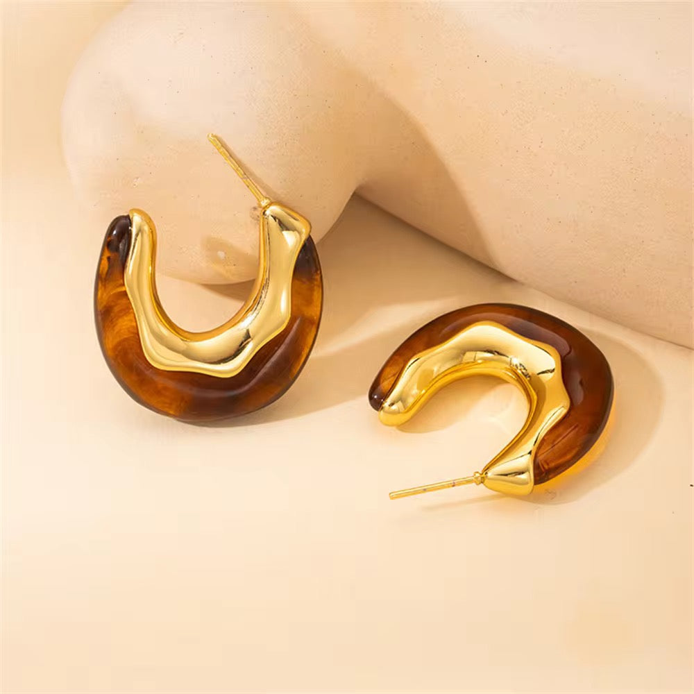 Champagne Hoop Earrings