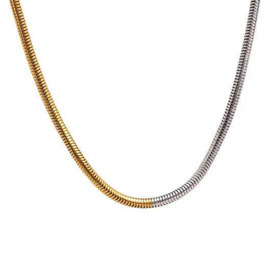 Snake Two Tone Necklace