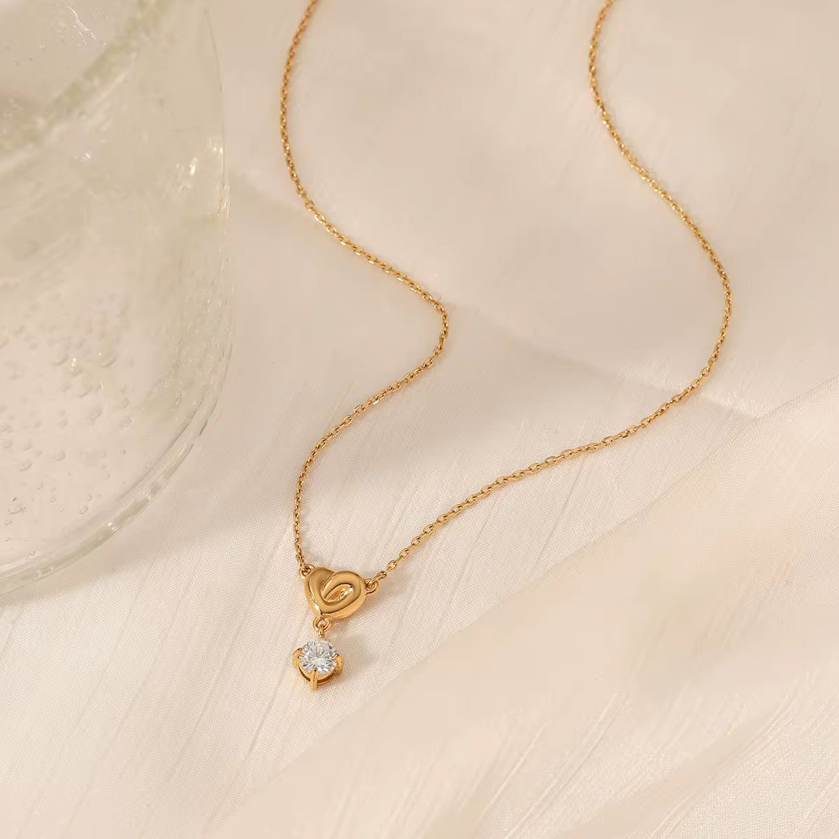 Mini Diamond Heart Necklace