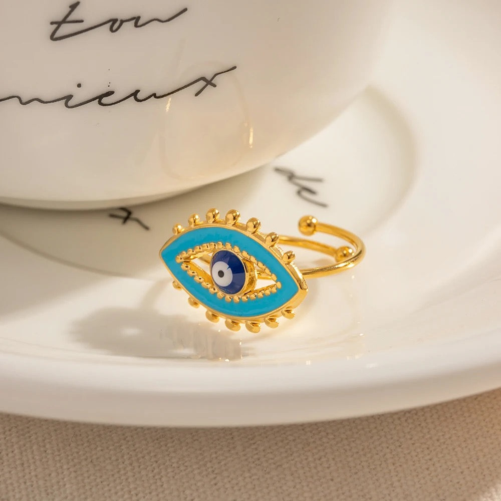Evil Eye Adjustable Ring
