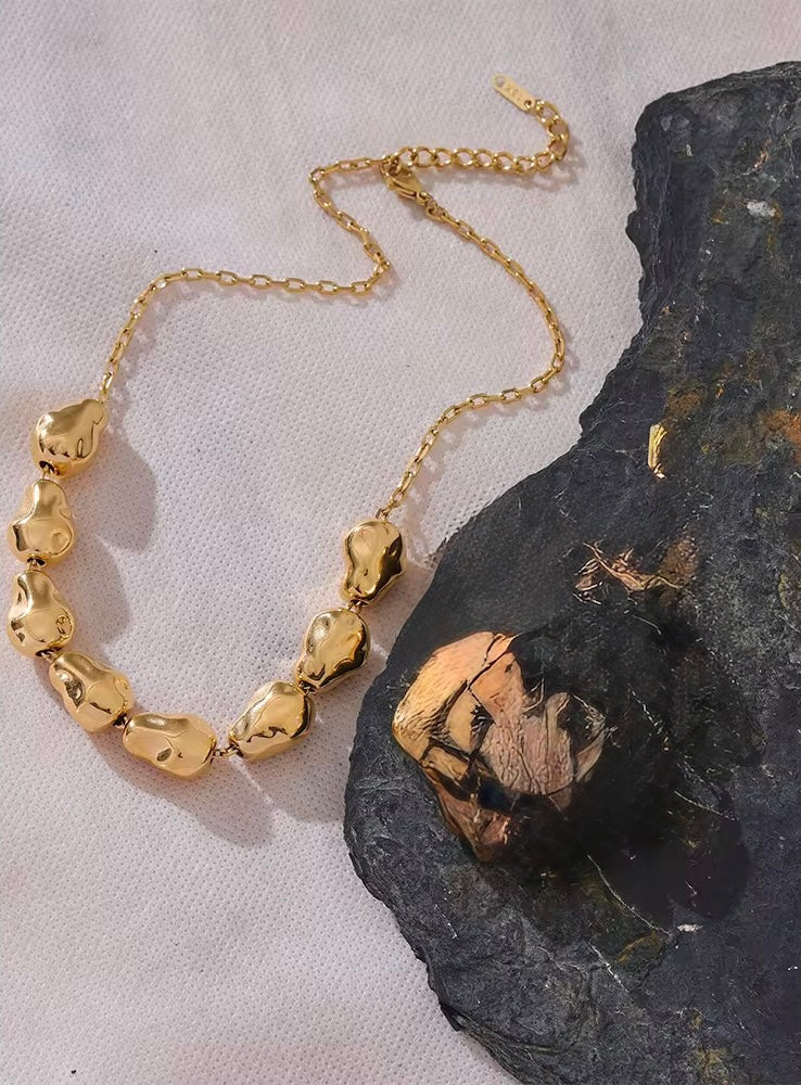Golden Tide Nugget Necklace