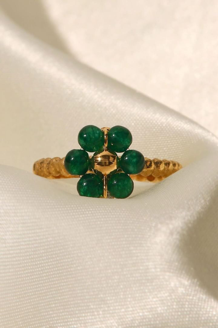 Green Sunflower Ring
