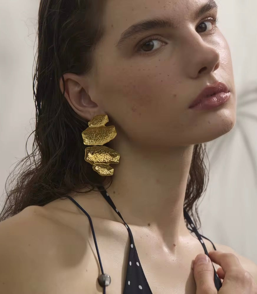 Hammered Chunky Earrings