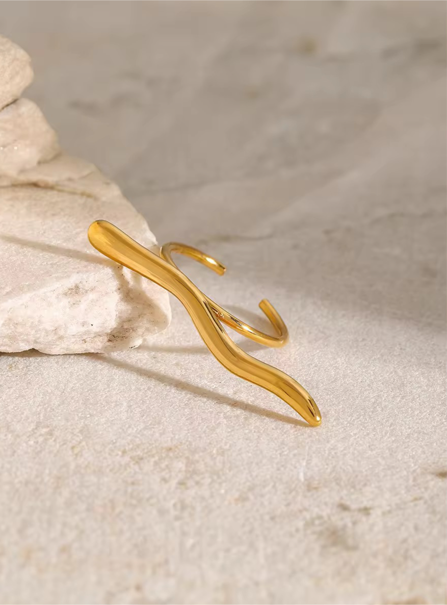 Wave Minimalist Ring