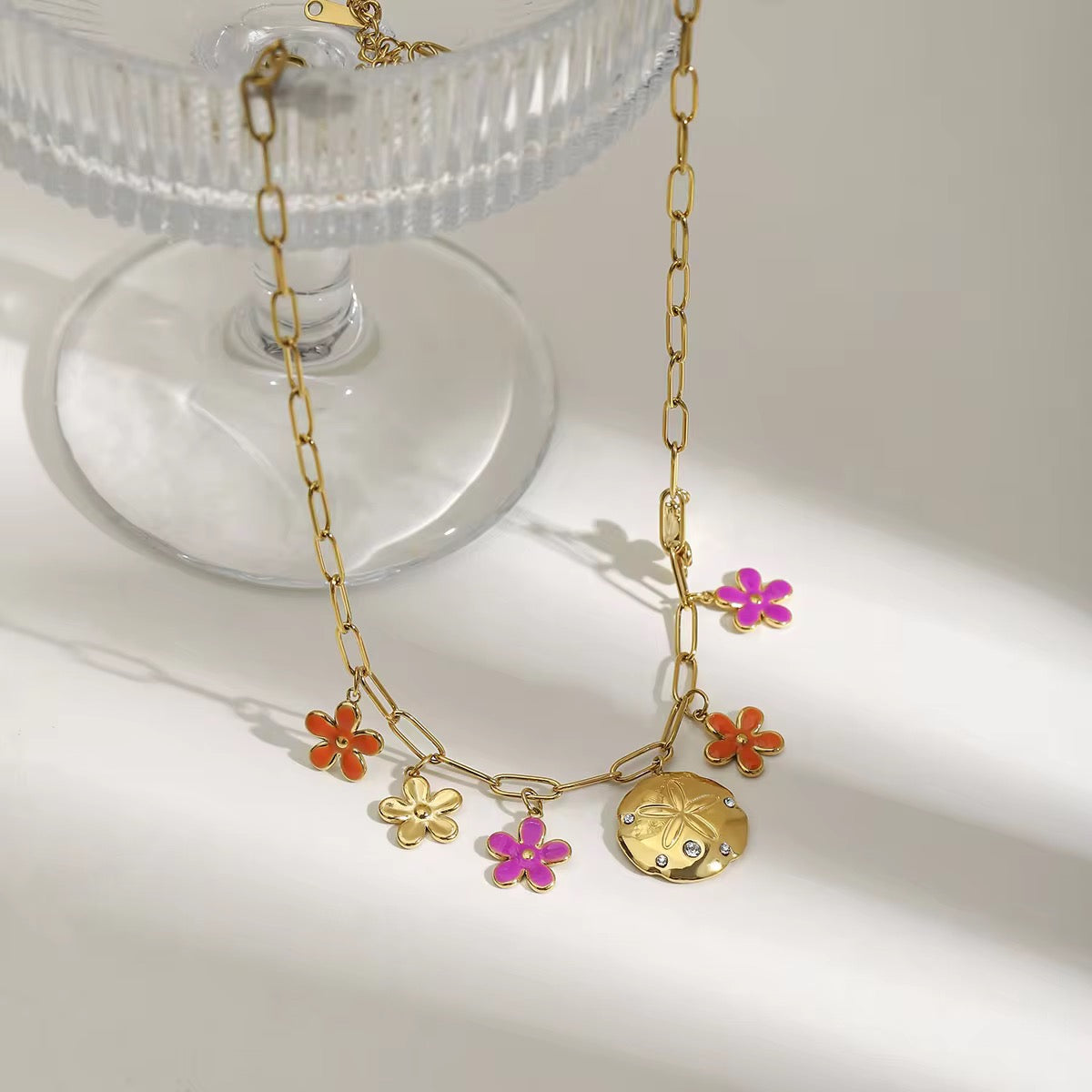 Floral Bloom charm Necklace