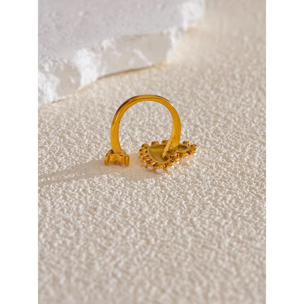 Pearl Heart Ring