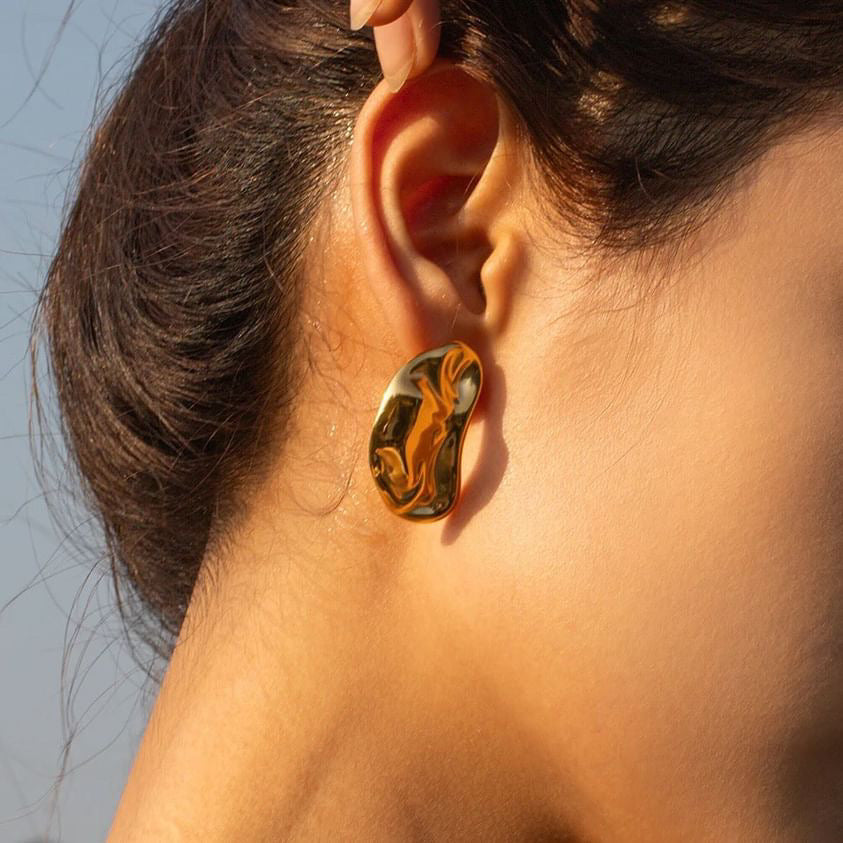 Bean Stud Earrings