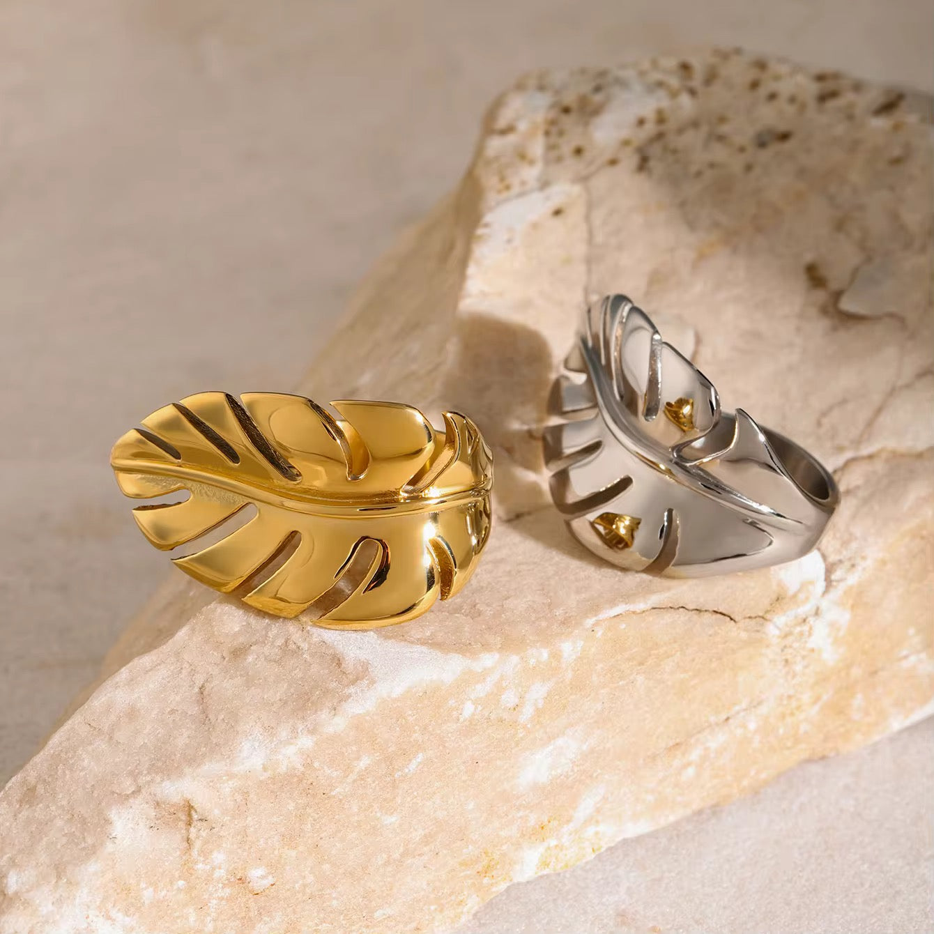 Golden Leaf Open Ring