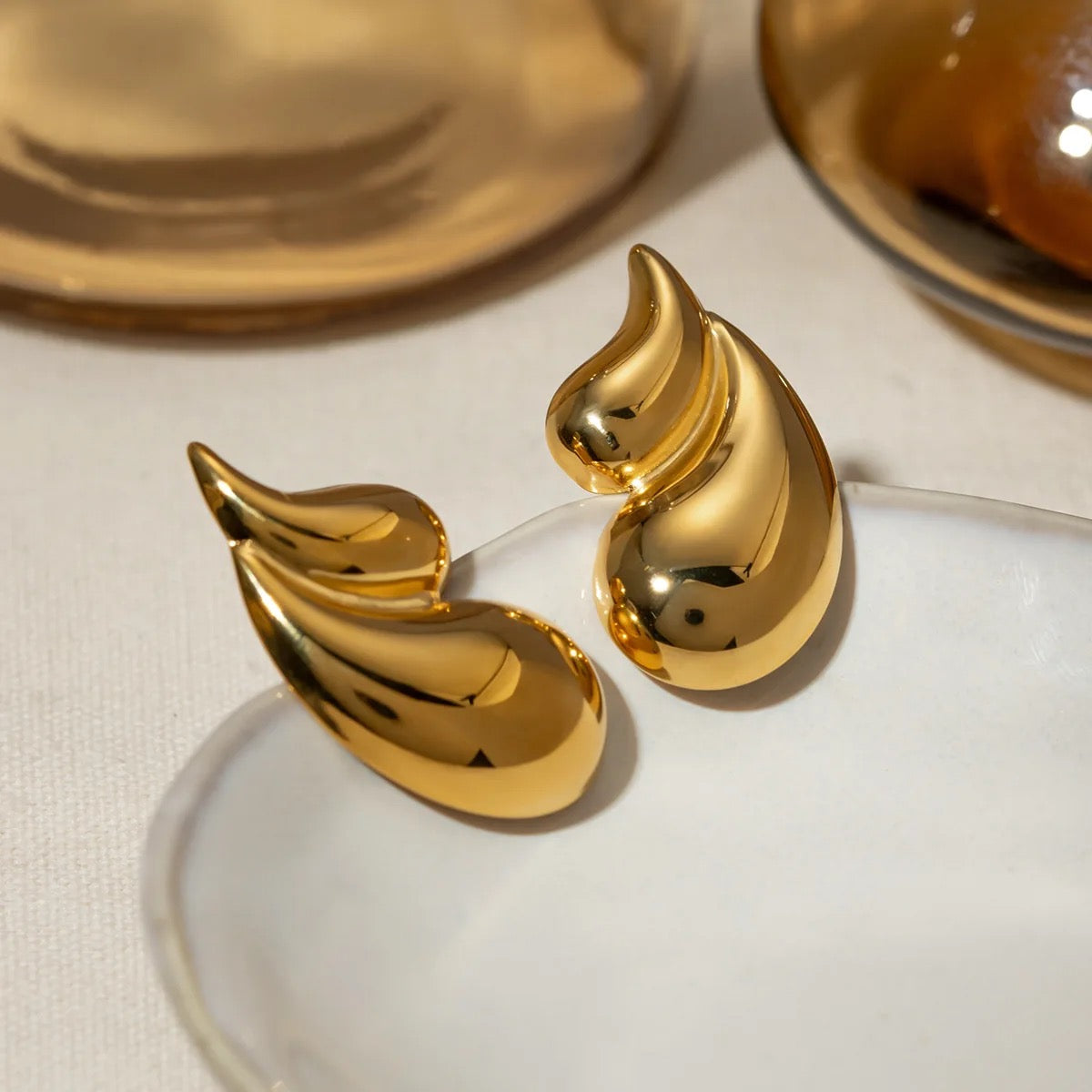 Dual chunky Vintage Drop Earrings