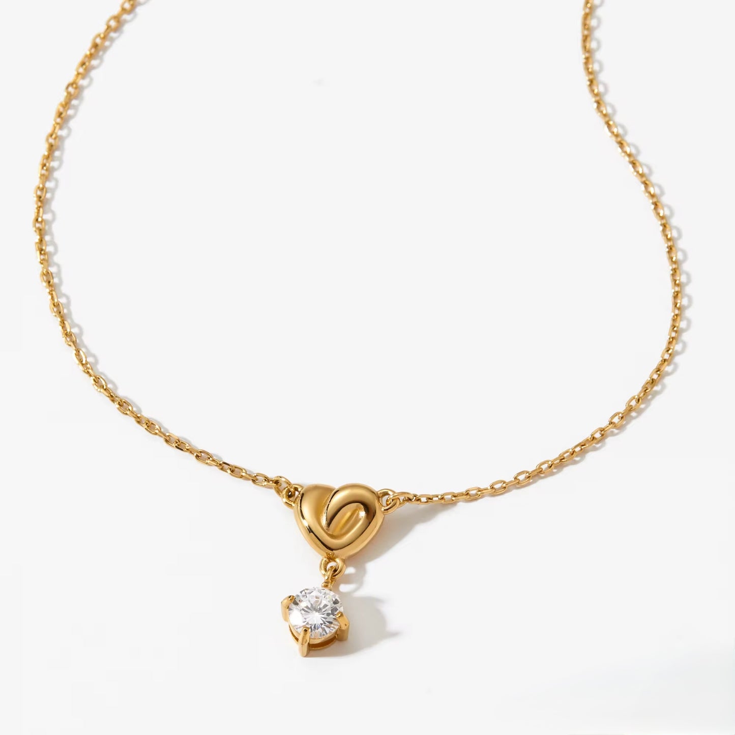 Mini Diamond Heart Necklace