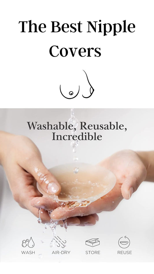 Non-Adhesive Reusable Nipple Covers (8 cm)