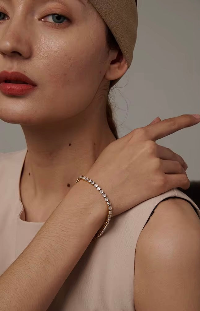 Dazzling Crystal Tennis Bracelet