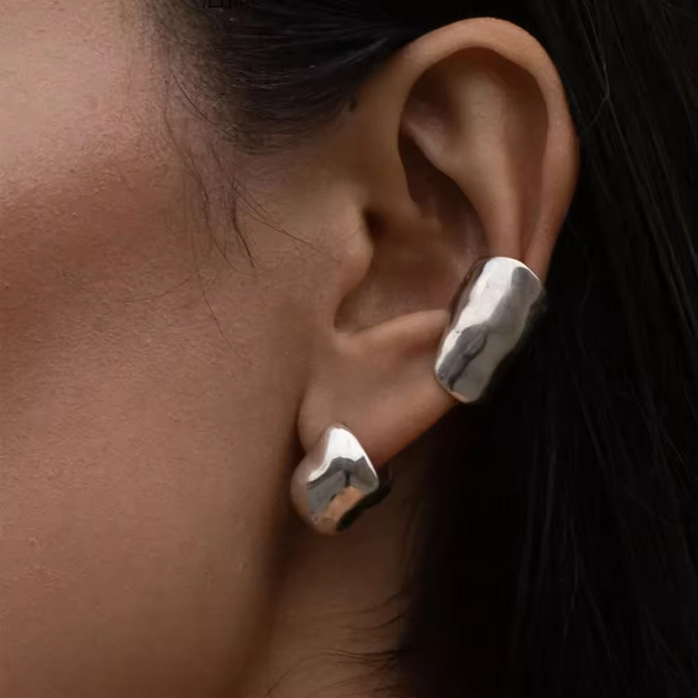 Melting Silver Ear Cuff