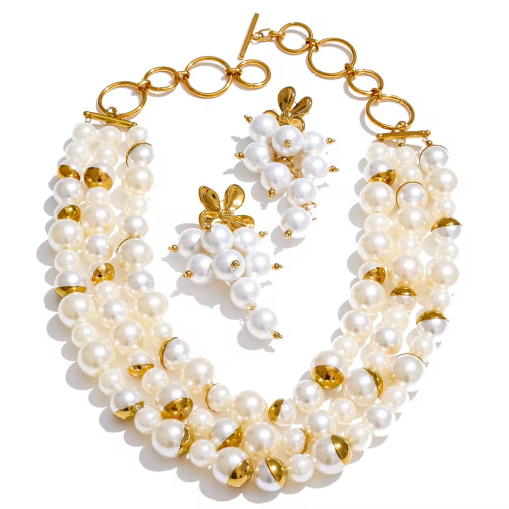 Golden Bloom Grapes Earrings
