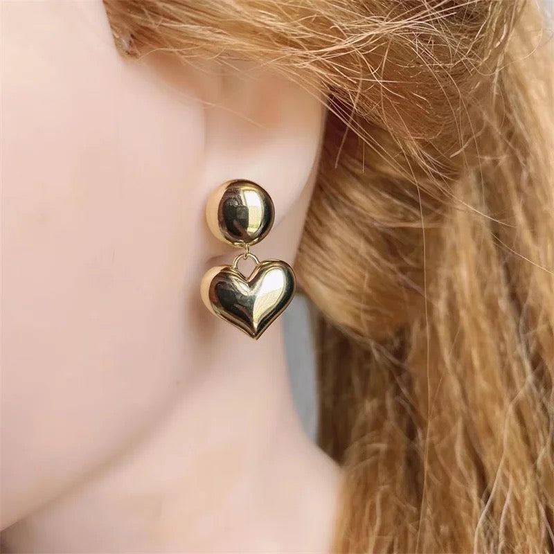 Ball Heart Earring