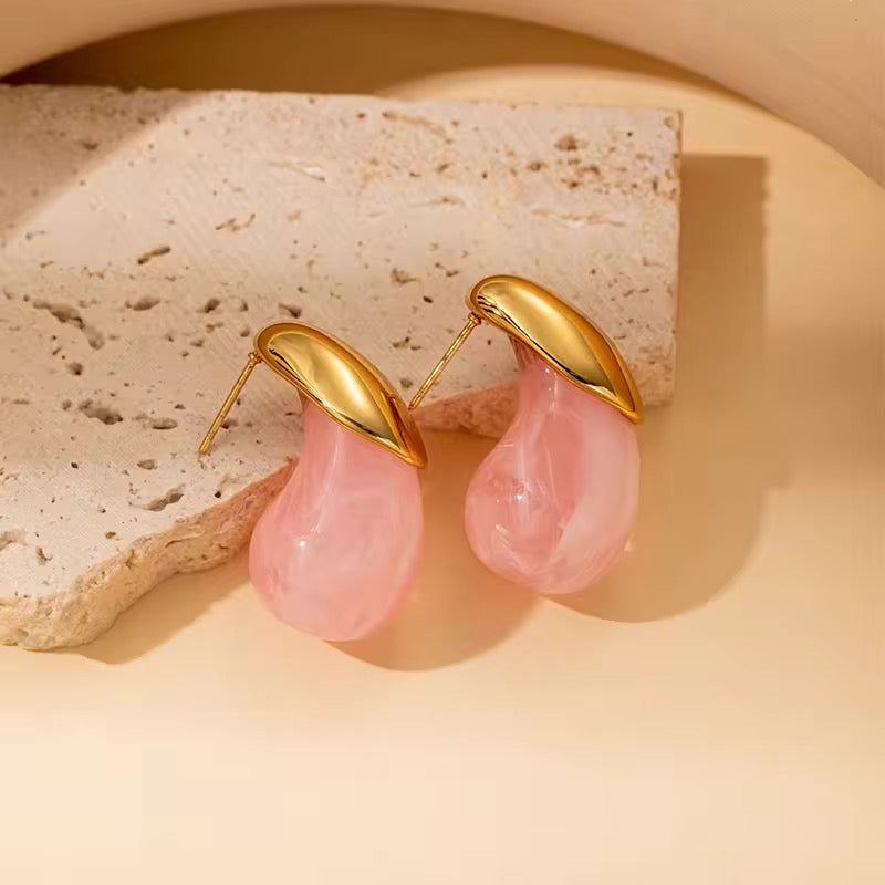 Selena Pink Drop Earrings