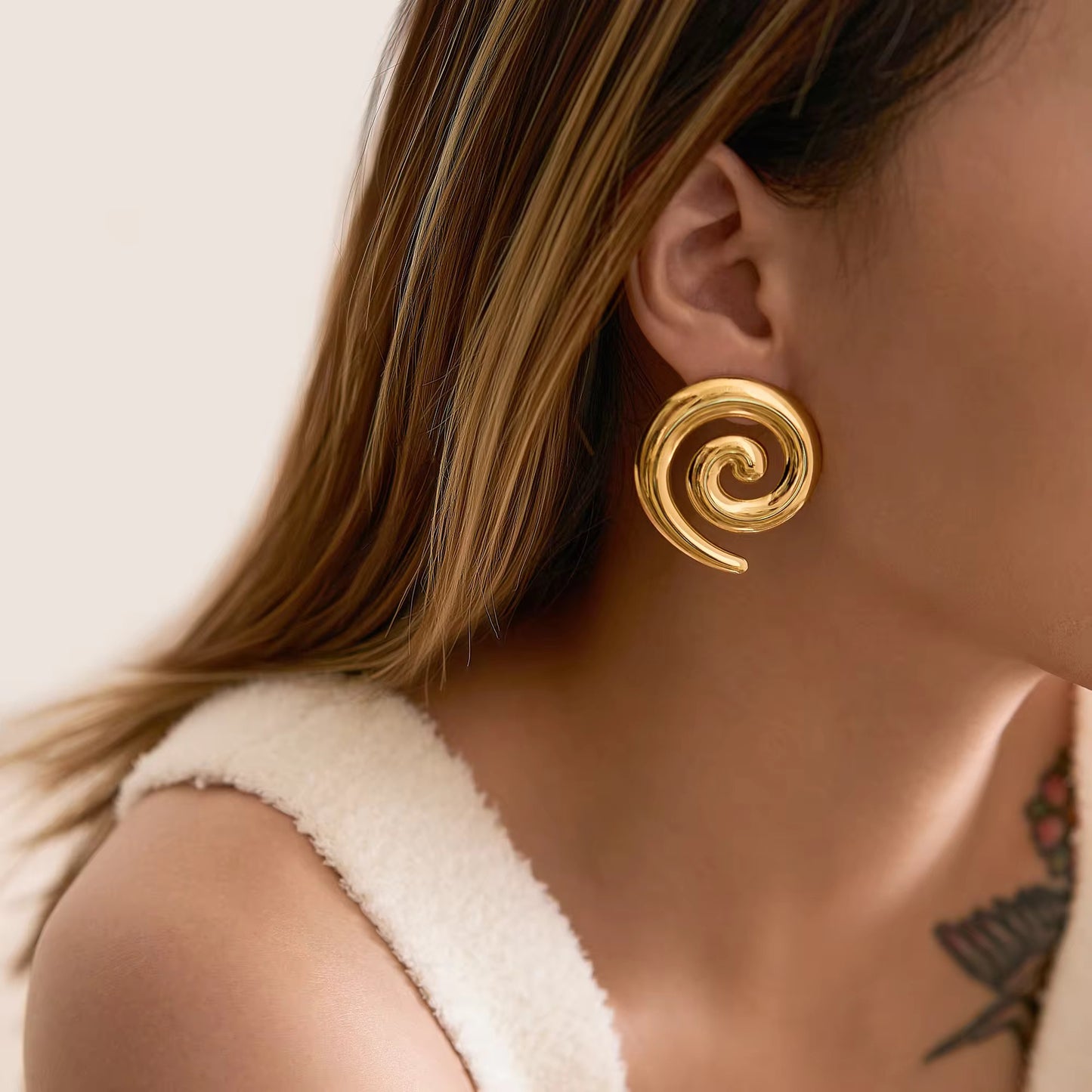 Snail Spiral Earring