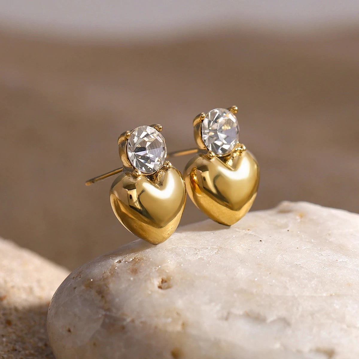 Dimand Heart Earring