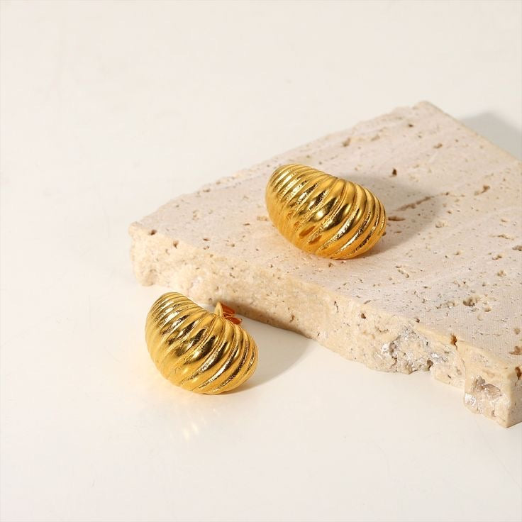 Croissant Chunky Stud Earrings