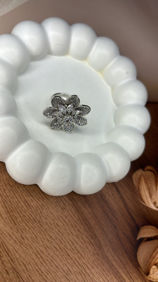 White Jasmine Diamond Ring