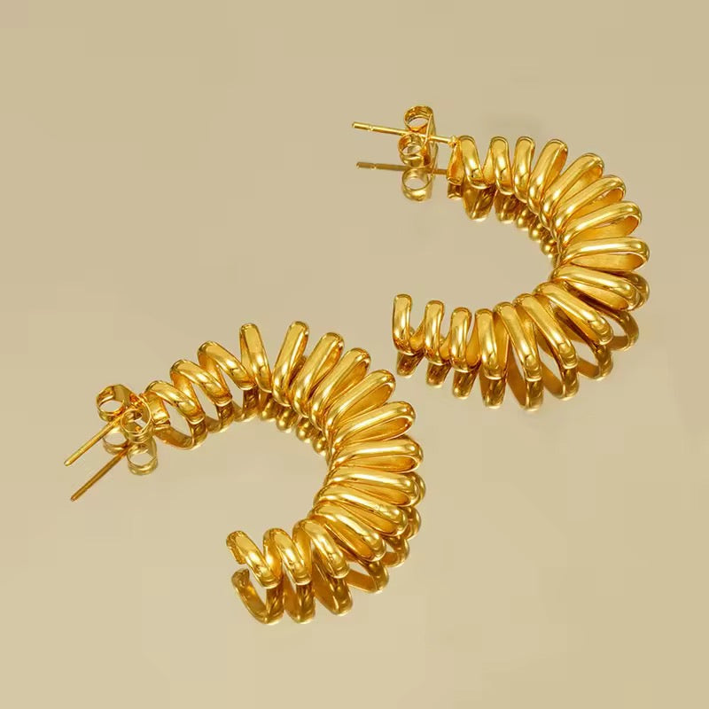 SPIRAL HOOP EARRING