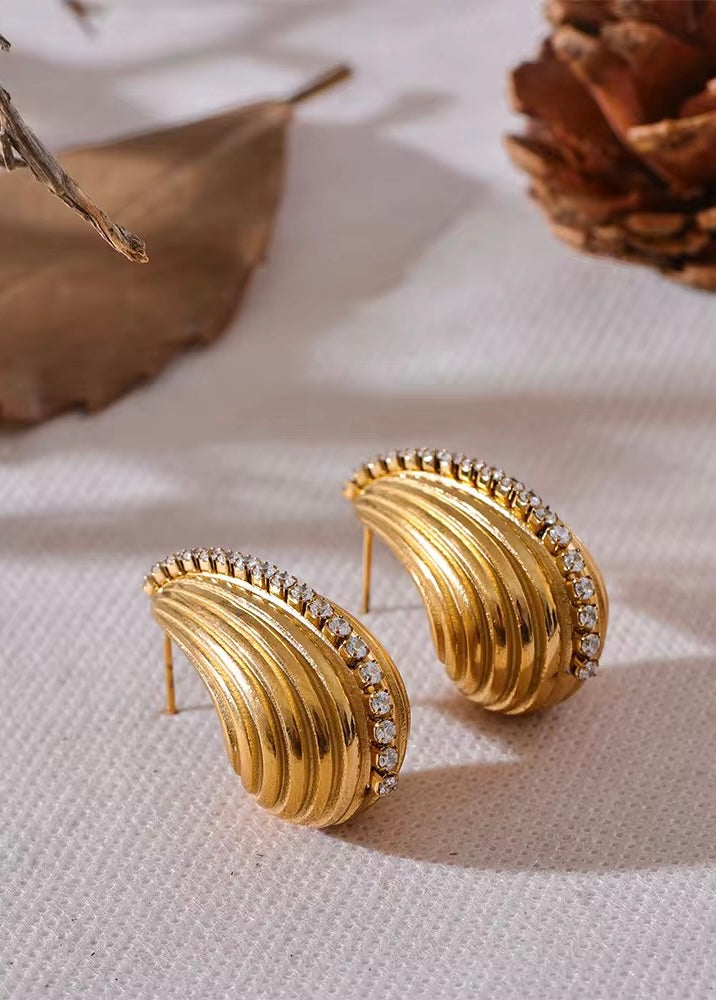 Zircon Chunky Drop Earrings