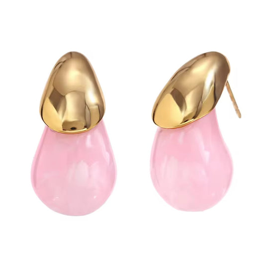 Selena Pink Drop  Earrings