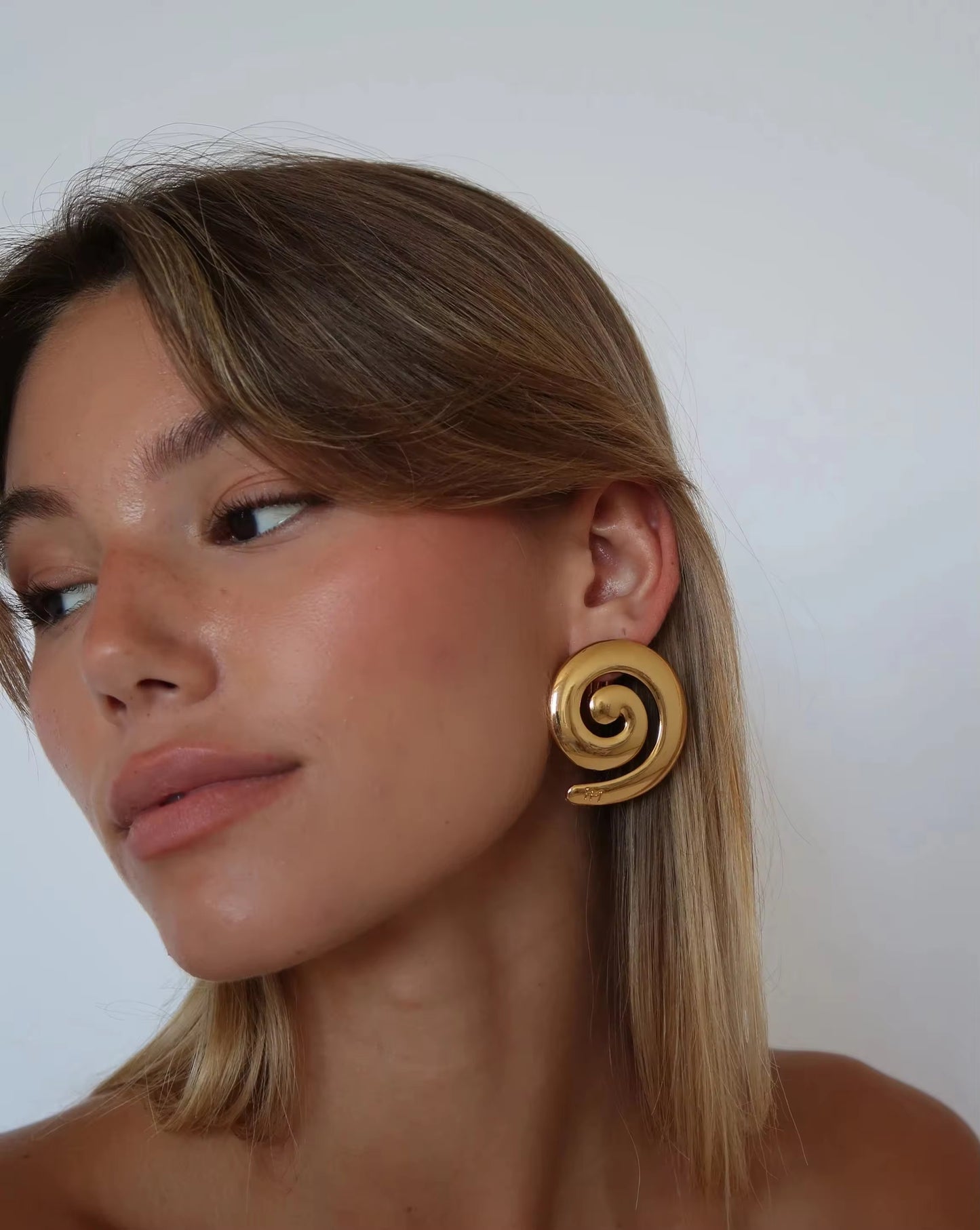 Snail Spiral Earring