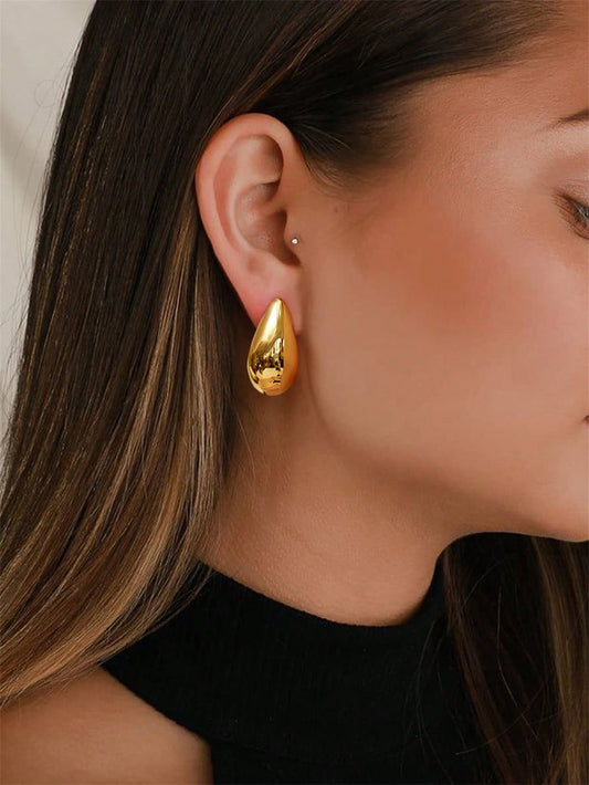 18kt Gold Plated Chunky Drop Earrings 💧