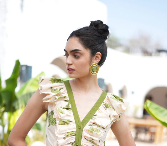 Cosmo Silver & Gold Earring